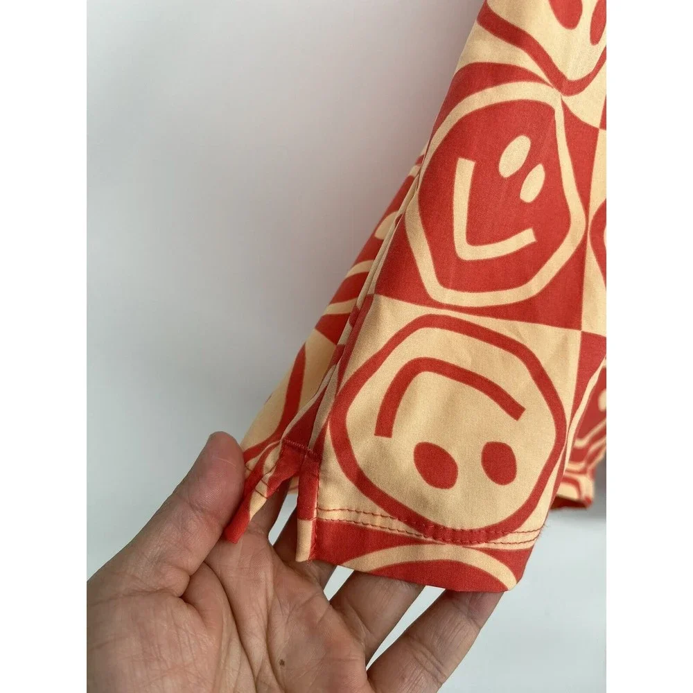 Edgar + Ash 2XL Swim Trunks Mens Red Smiley‎ Face Checkerboard Excellent Board